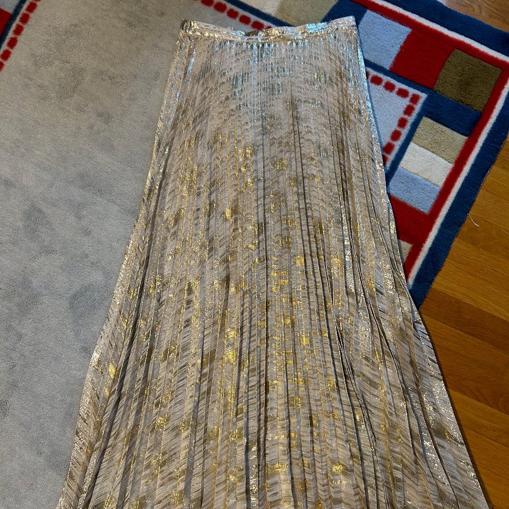 Gold Anthropologie Skirt